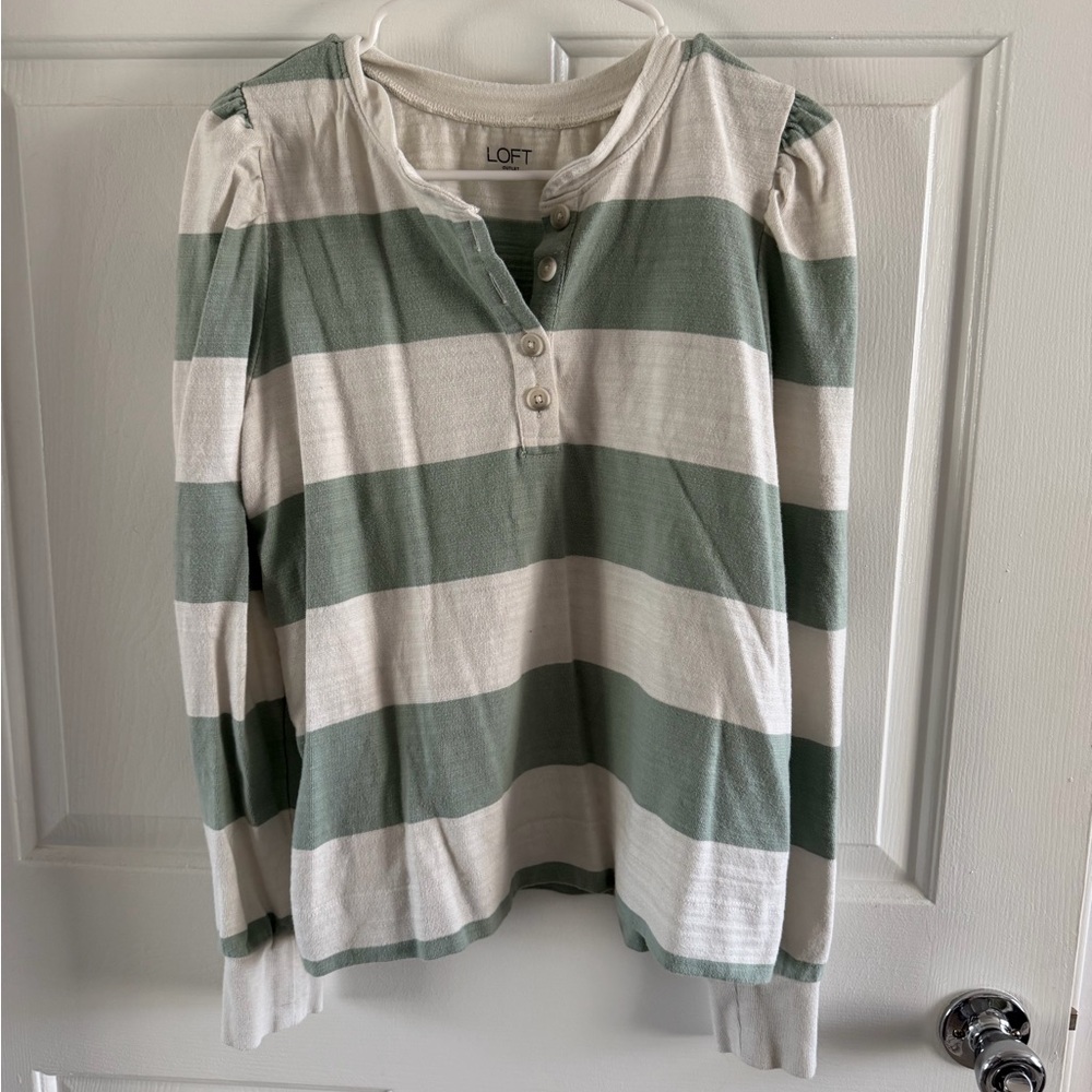 LOFT Cream Knit Top